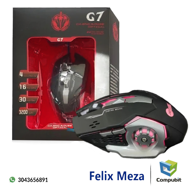 Mouse G7 Tipo gamer