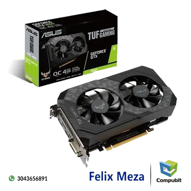 Tarjeta De Video Gráfica GTX 1650 4GB GDDR6 Tuf Gaming ASUS NVIDIA