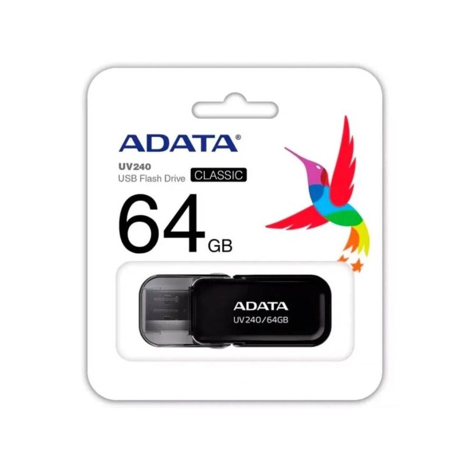 Memoria USB ADATA 64gb negro UV240 2.0