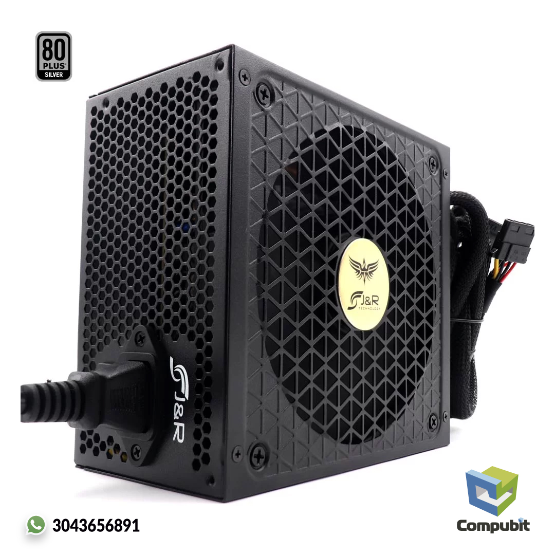 Fuente de poder J&R 550w 80+ silver