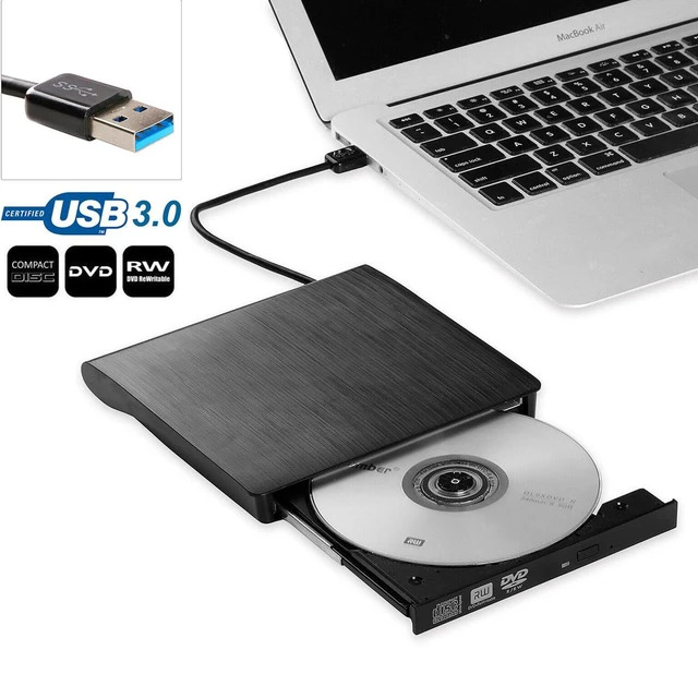 Lector y Quemador de CD Externo USB-CD