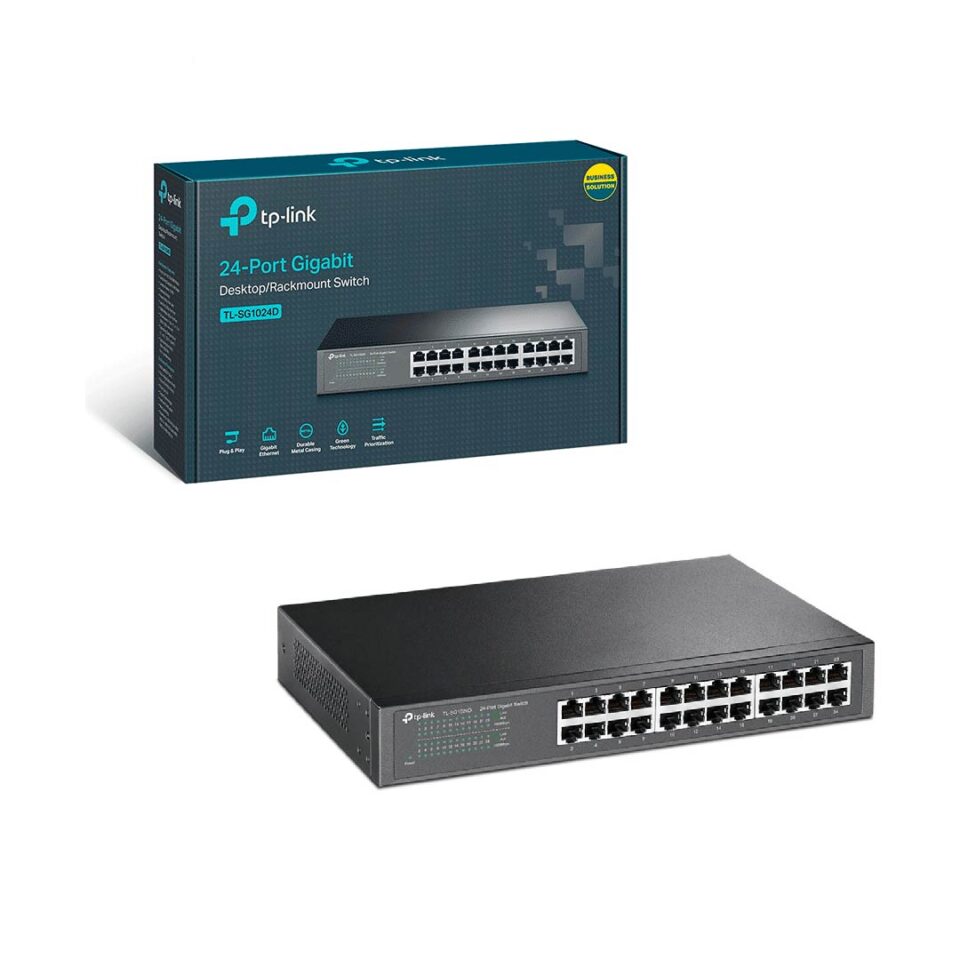 SWITCH TP-LINK 24 PUERTOS 10/100/1000 - TL-SG1024D