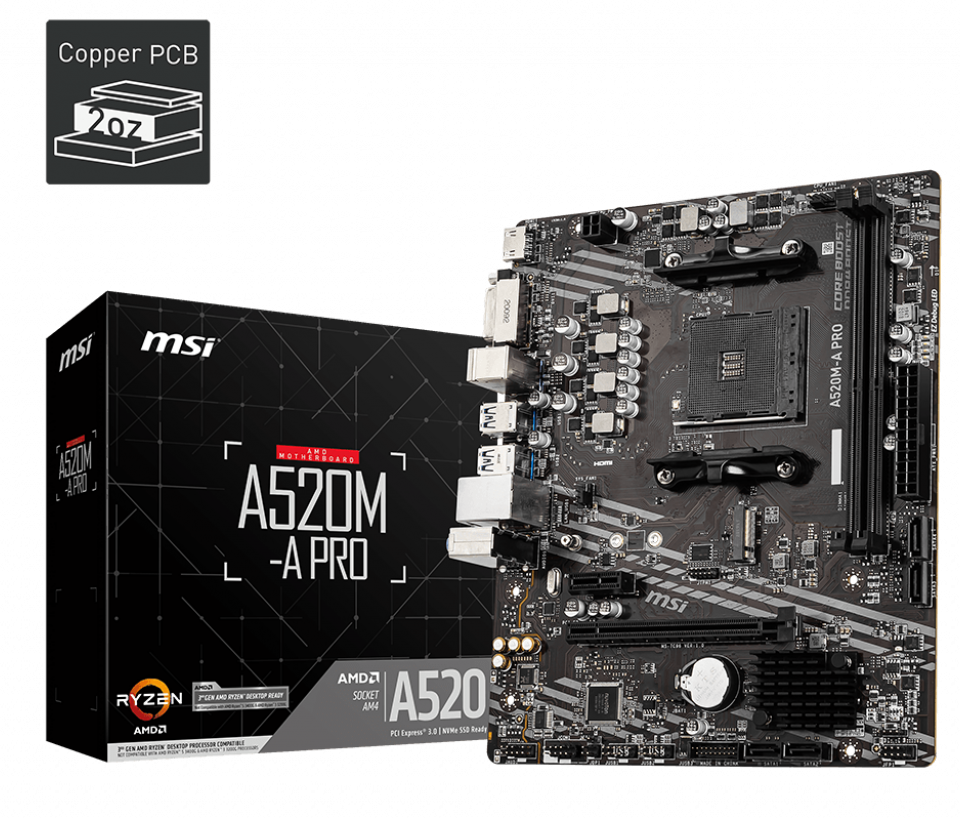 BOARD MSI PRO A520M-A