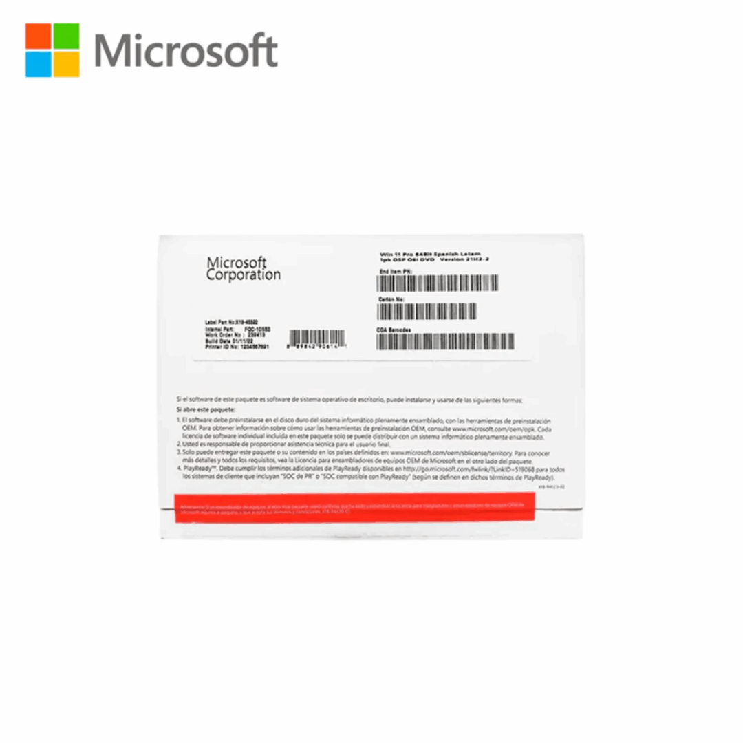 Windows 11 Pro OEM en Caja Perpetua