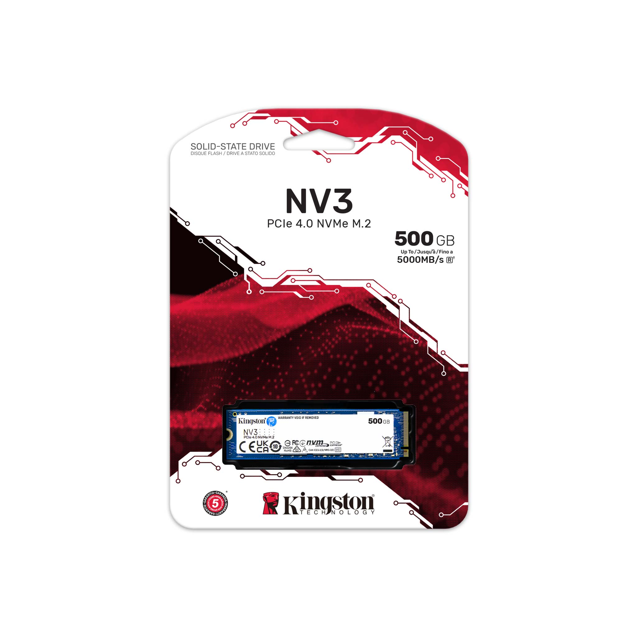 Disco Ssd kingston Nv3 2280 500Gb PCIe NVMe 4.0 - Imagen 2