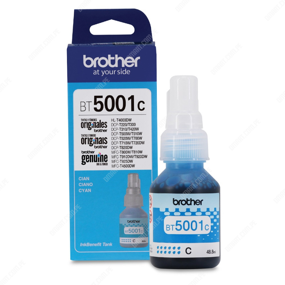 Cartucho de tinta Brother BT5001C Inyección de tinta - Azul ciánico