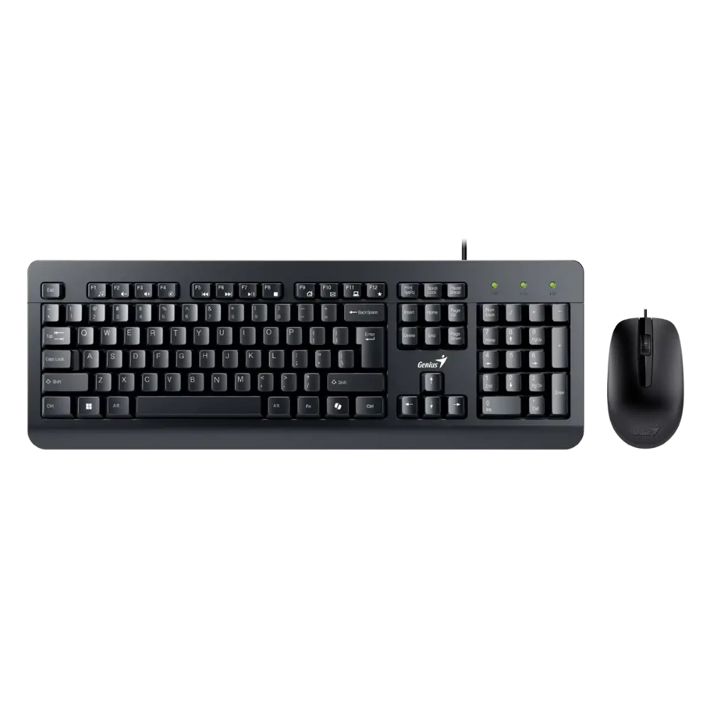 Combo Teclado GENIUS + Mouse Alambrico KM-160 Negro