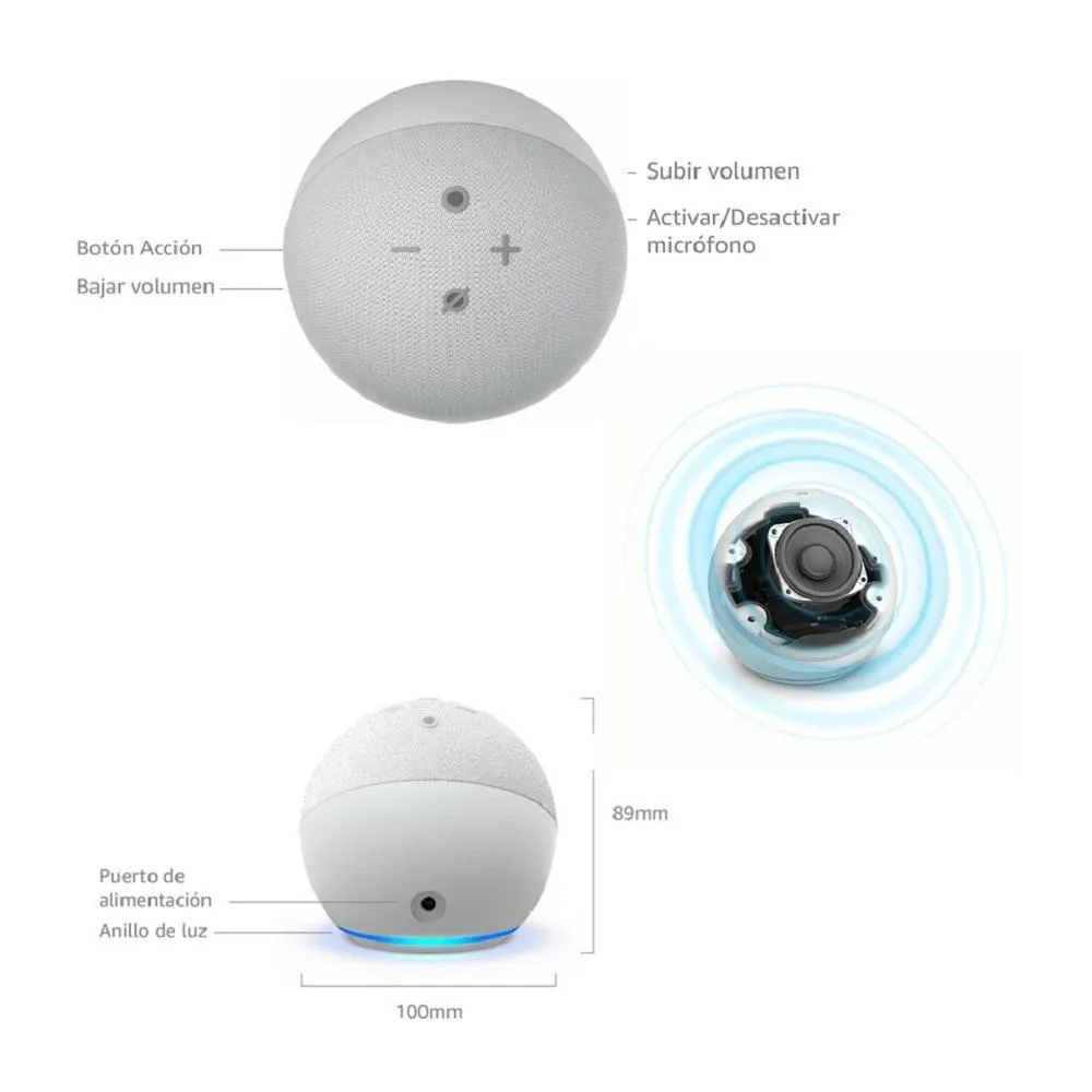 Amazon Echo Dot De 5a Generación (Reacondicionado) - Blanco - Imagen 2