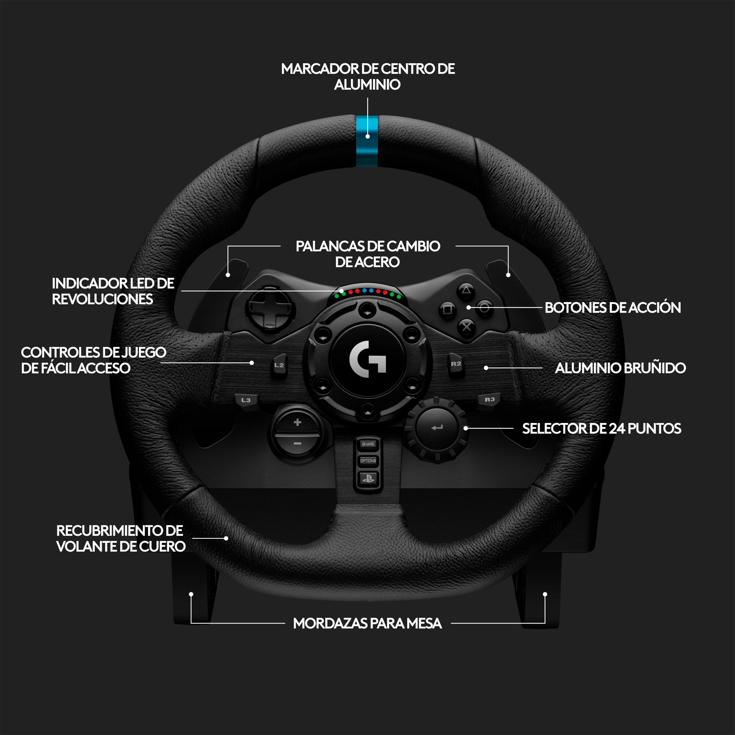 LOGITECH G923 VOLANTE Y PEDALES (PC / PS4 / PS5) - Imagen 2