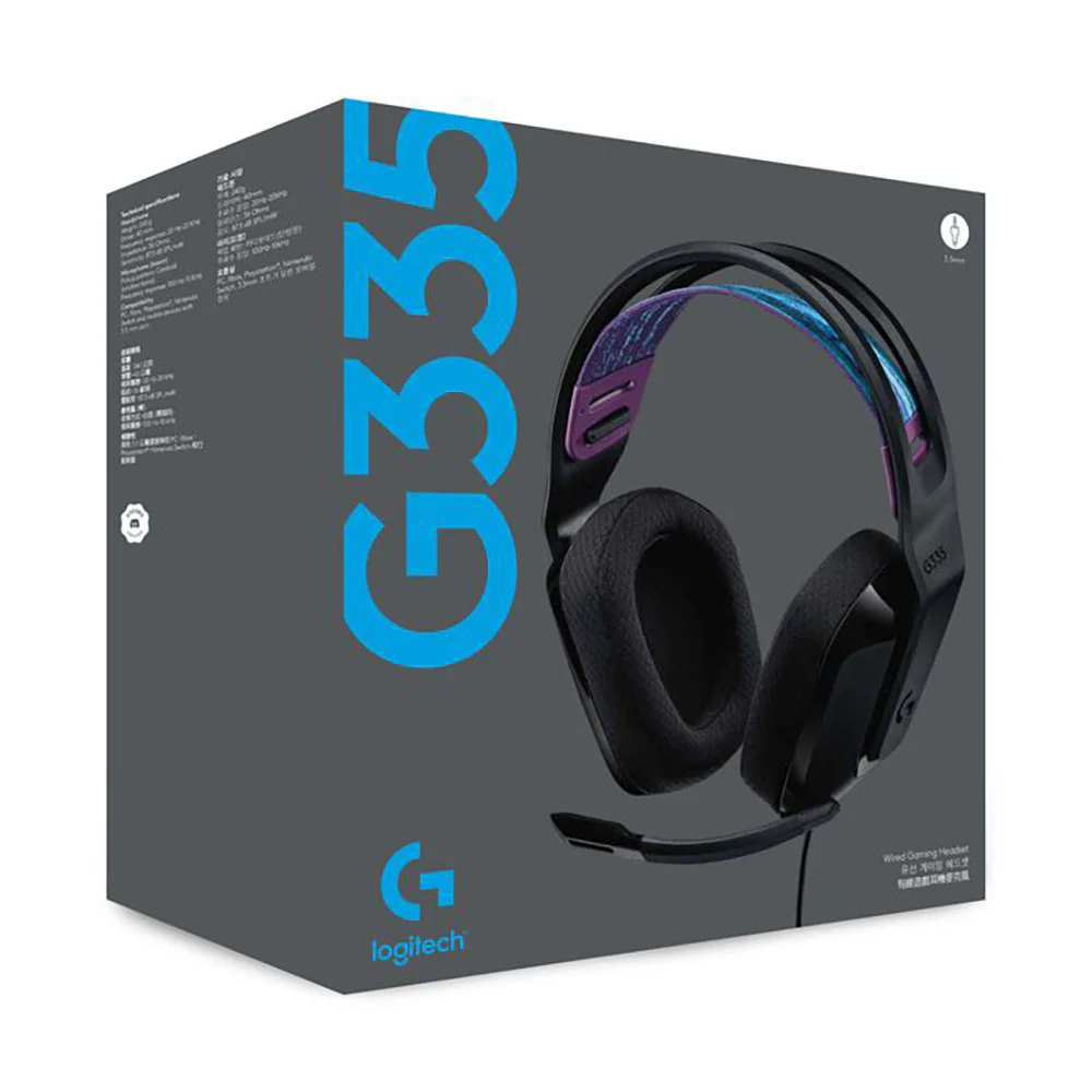 Diadema Logitech G335 Audifonos Gaming Cableado - Negro