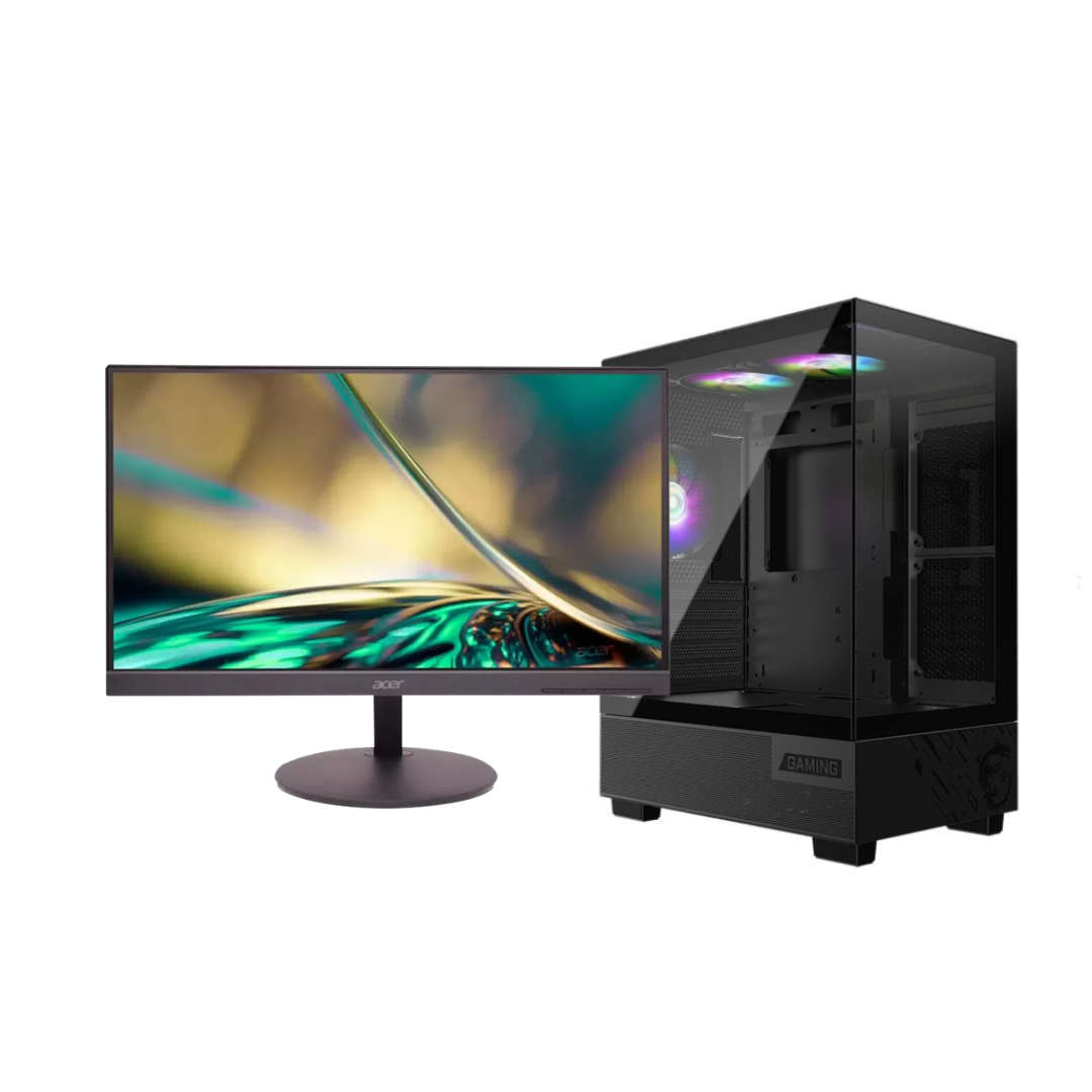 Computador GAMER Amd Ryzen 7 5700X 5060 8Gb 16Gb 512Gb - Monitor 24