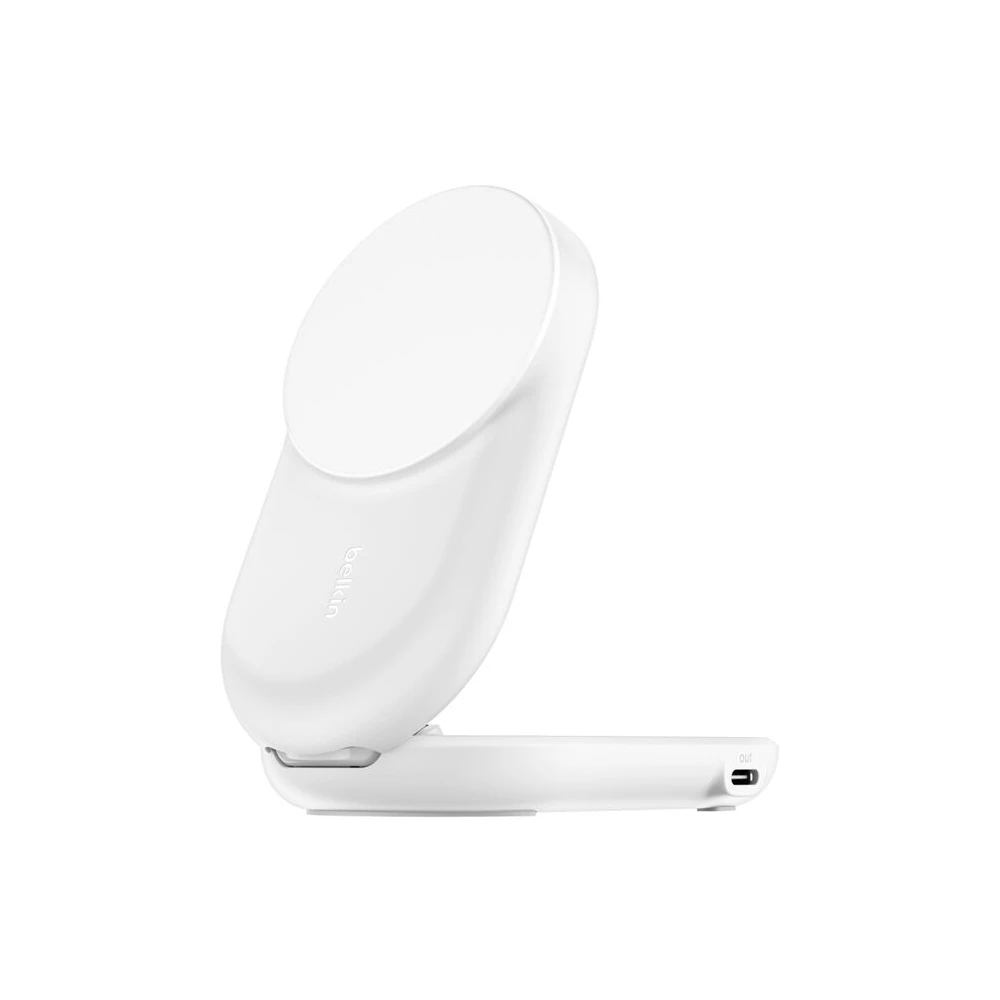 Cargador Belkin Qi2 25W 2 en 1 Compact Inalambrico - Blanco